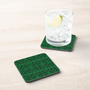 Dessous-de-verre Simple Scribble Carreaux miroir Vert
