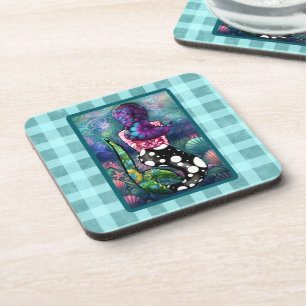 Dessous-de-verre Sirène Abstraite Fantaisiste Nautique Coquillages