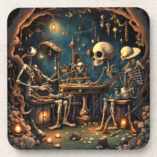 Dessous-de-verre Skeletons surréalistes III