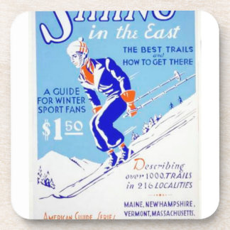 Dessous-de-verre Ski vintage dans l'affiche est de WPA