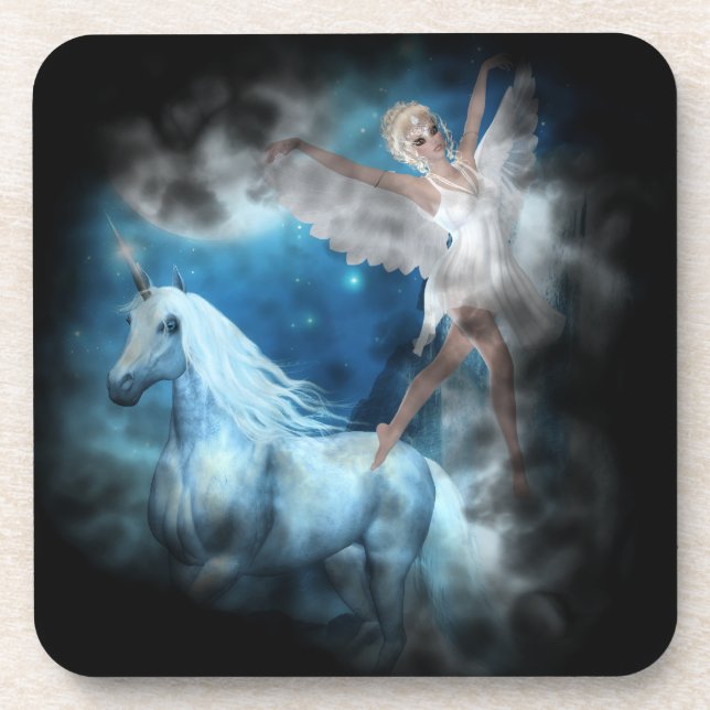 Dessous-de-verre Sky Féerie Aspar et Unicorn Vignette (Devant)