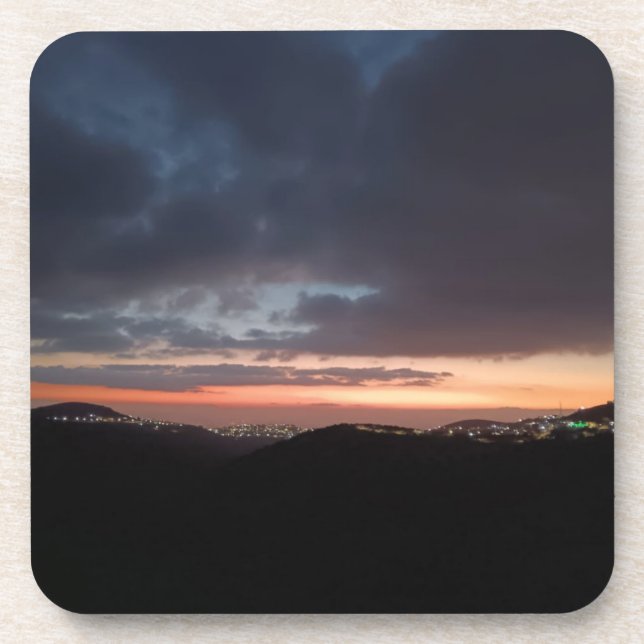 Dessous-de-verre sky night Hard plastic coaster (Devant)