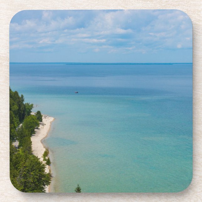 Dessous-de-verre Skyview de l'île Mackinac (Devant)