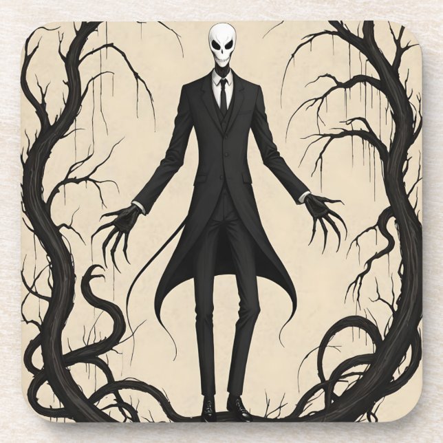 DESSOUS-DE-VERRE SLENDER MAN SEPIA LEGEND MYTH (Devant)