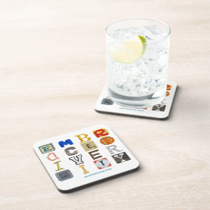 Dessous-de-verre SlipperyJoe's embrasse diversité lettres découpées