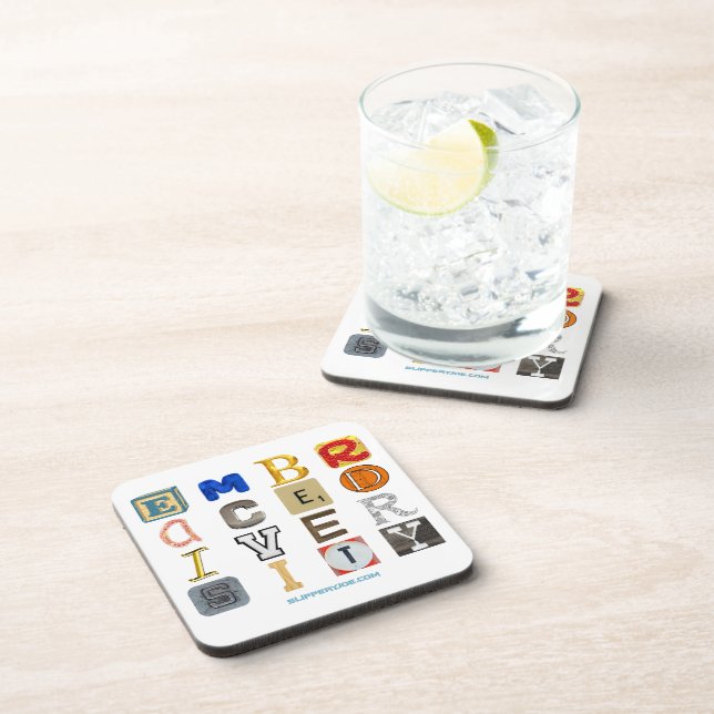 Dessous-de-verre SlipperyJoe's embrasse diversité lettres découpées (Côté Droit)