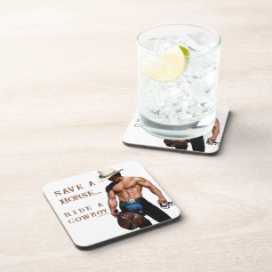 Dessous-de-verre SlipperyJoe's sauve cheval monter chapeau de cowbo