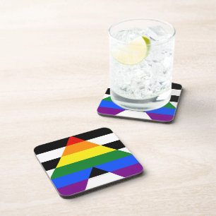 Dessous-de-verre SlipperyJoe's Straight Ally Drapeau gay cadeaux LG