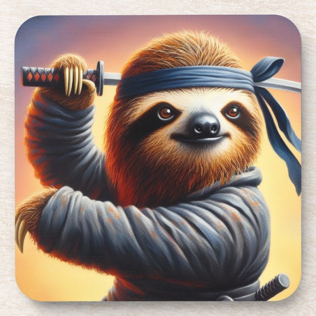 Dessous-de-verre Sloth Ninja (Devant)