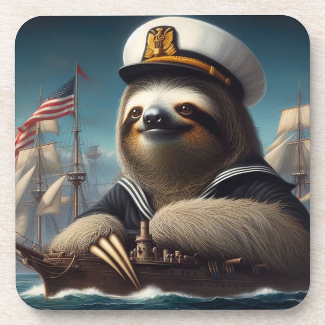 Dessous-de-verre Sloth Sailor (Devant)