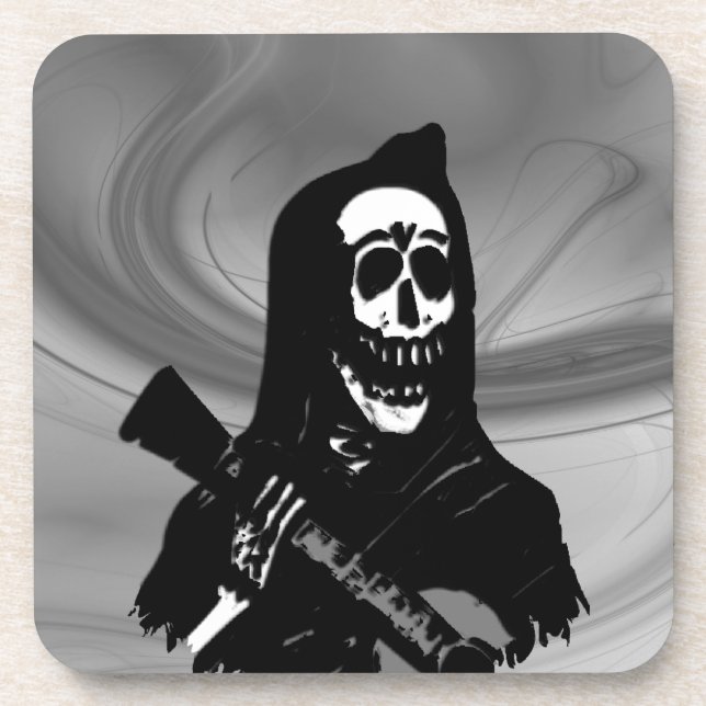 Dessous-de-verre Smokey Guitare Skeleton Serenade (Devant)