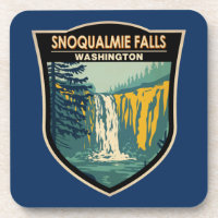Snoqualmie Falls Washington Cascade Vintage 