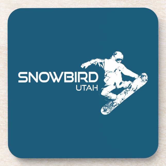 Dessous-de-verre Snowbird Utah Snowboardeur (Devant)