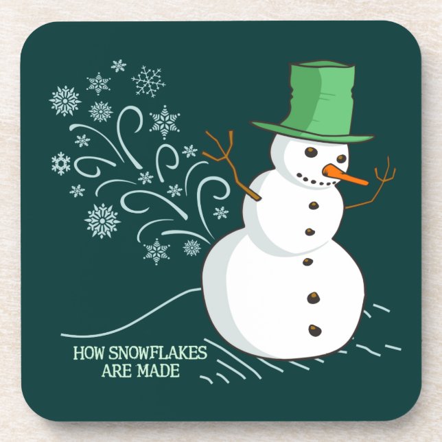 Dessous-de-verre Snowman Farts Snowflics (Devant)
