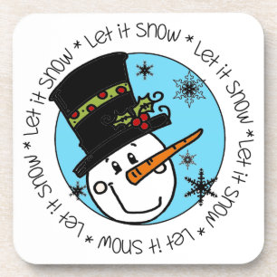 Dessous-de-verre Snowman Laisser Neige