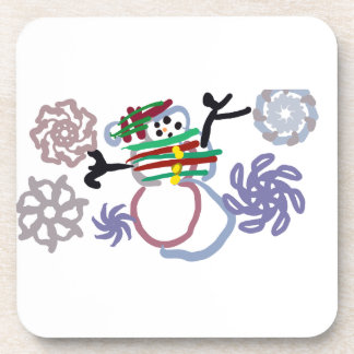 Dessous-de-verre Snowman winter love