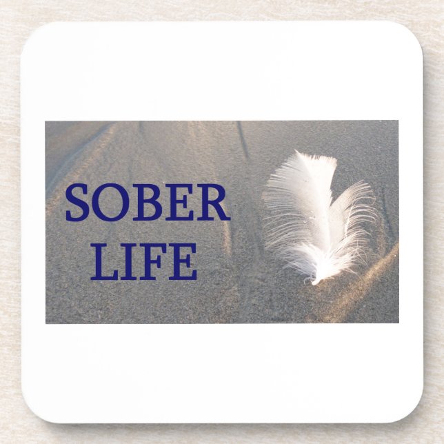 Dessous-de-verre Sober life Plume (Devant)
