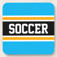 SOCCER Bleu ciel bleu jaune noir rayures de course