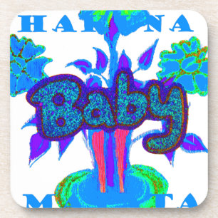 Dessous-de-verre Soft Cyan Blue Flower Art : A Baby's Touch.