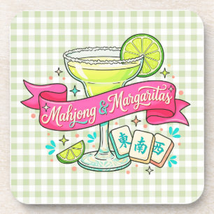 Dessous-de-verre Soirée de jeu Mahjong et Margaritas Cocktail