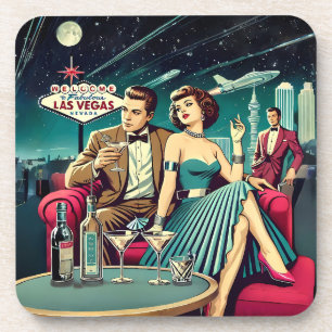 Dessous-de-verre Soirée Martini Las Vegas Age Spatial