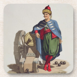 Dessous-de-verre Soldat turc, des 'costumes du divers national