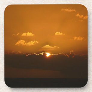 Dessous-de-verre Soleil Derrière les nuages I Orange Sunset Photo