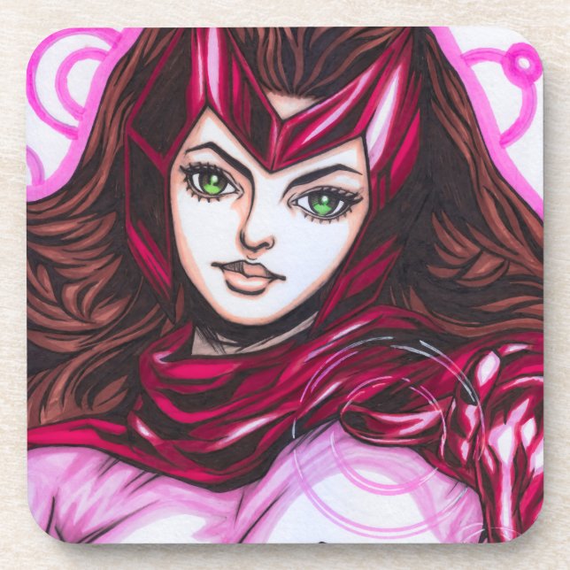 Dessous-de-verre Sorcelleresse ~ Wanda Maximoff (Devant)