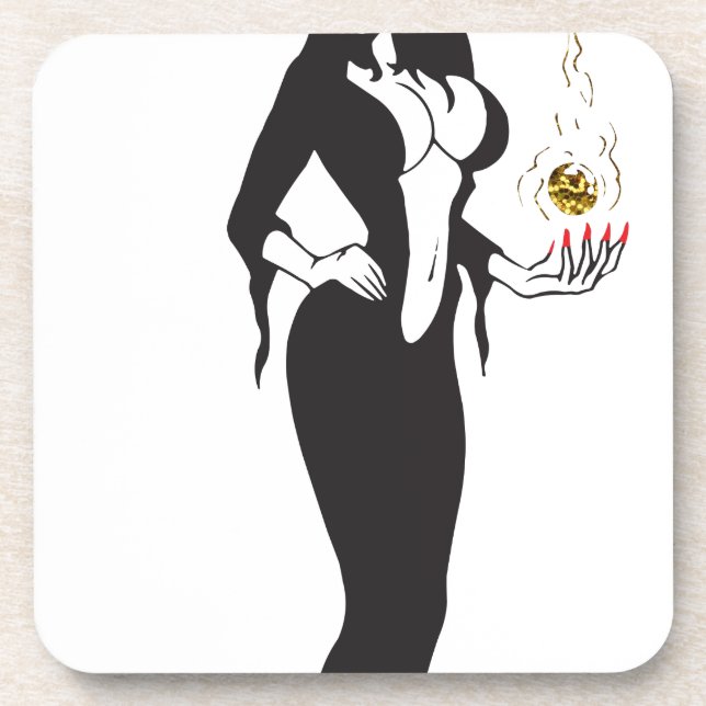 Dessous-de-verre sorcière de l'ampli halloween (Devant)