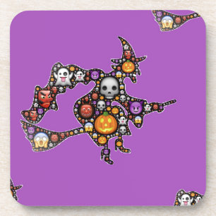 Dessous-de-verre sorcière émoji