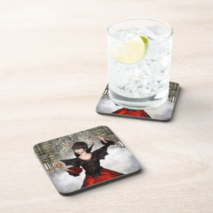 Dessous-de-verre Sorcière Imaginaire - Château médiéval Halloween A