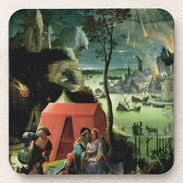 Dessous-de-verre Sort et ses filles (huile sur le panneau) (Devant)