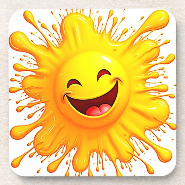 Dessous-de-verre Sourires de soleil : Explosion de joie (Devant)