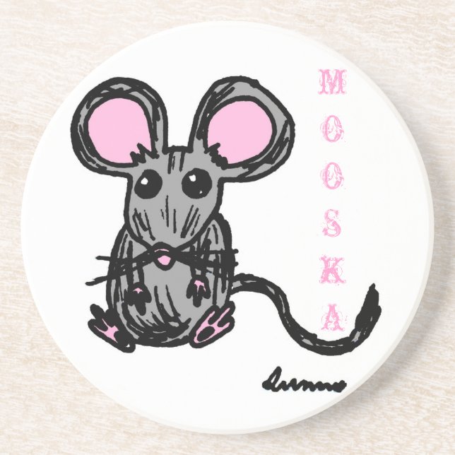 Dessous de verre souris Cute Mooska (Devant)