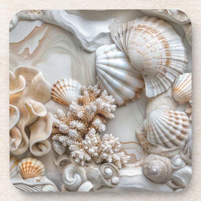 Dessous-de-verre Sous-verres Coquillages Côtiers (Devant)