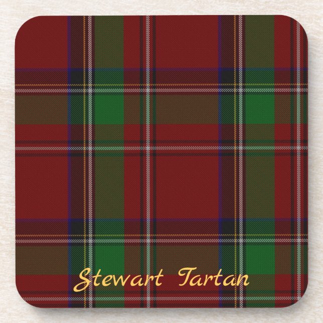 Dessous-de-verre Sous-verres Stewart Tartan Cadeau de Mariage Set d (Devant)