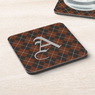 Dessous-de-verre Sous-verres vintage à monogramme Argyle