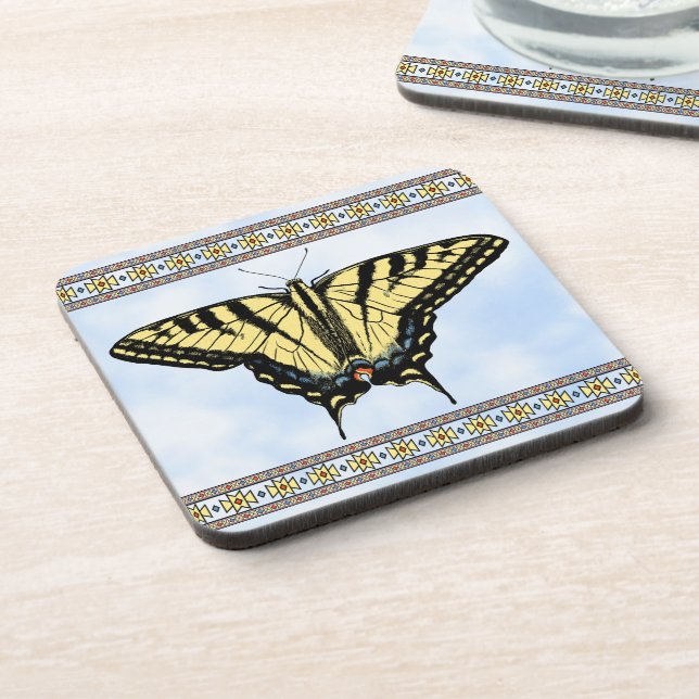 Dessous-de-verre Southwest Yellow Swallowtail Butterfly Blue Sky (Côté gauche)