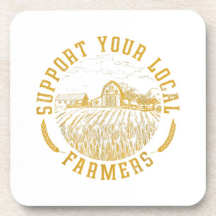 Dessous-de-verre Soutien vintage Vos Agriculteurs Locaux Agricole A