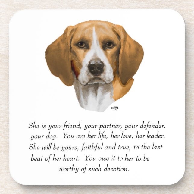 Dessous-de-verre Souvenir Beagle (Devant)