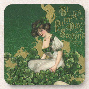 Dessous-de-verre Souvenir vintage de la Saint-Patrick, jeune Irland