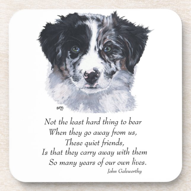 Dessous-de-verre Souvenirs Border Collie (Devant)
