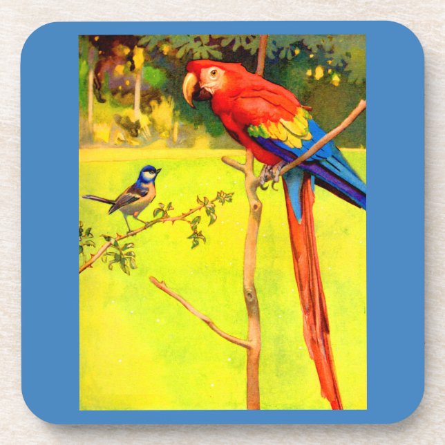 Dessous-de-verre sparrow and parrot (Devant)