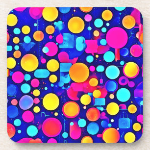 Dessous-de-verre Spectre de cercles abstraits colorés