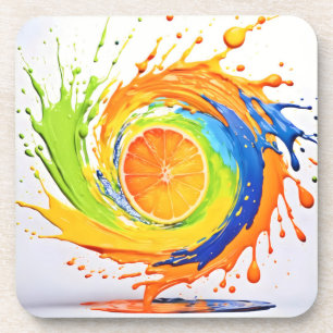 Dessous-de-verre Splash Citrus de la conception des couleurs