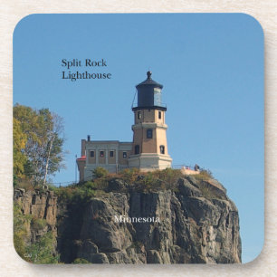 Dessous-de-verre Split Rock Lighthouse from beach plastic coasters