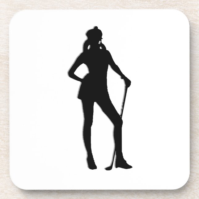 Dessous-de-verre Sport de golf féminin (Devant)
