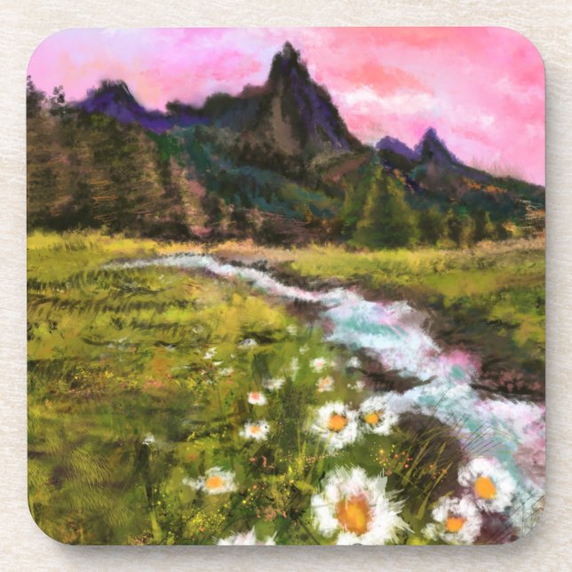 Dessous-de-verre Spring Landscape - Flowering (Devant)