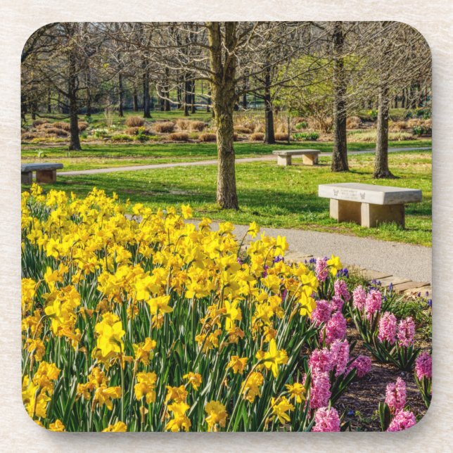 Dessous-de-verre Spring Season Flower Garden (Devant)