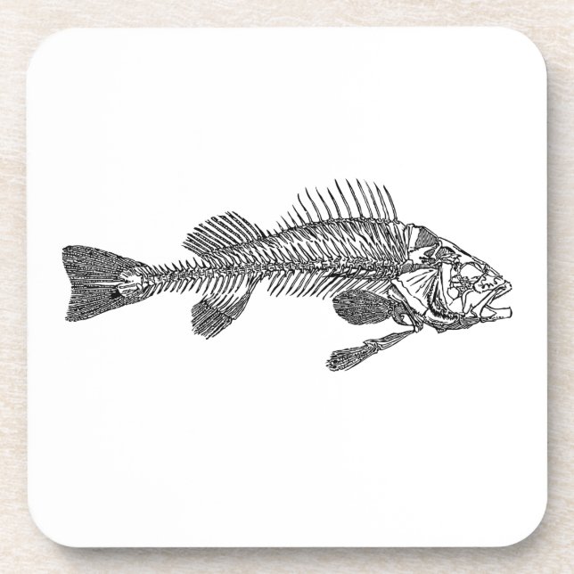 Dessous-de-verre Squelette de poisson (Devant)